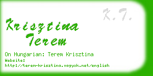 krisztina terem business card